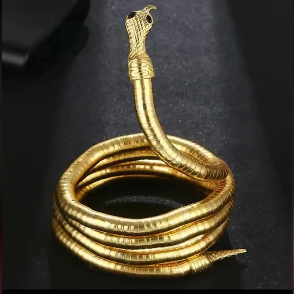 Serpenti Gold Magic Snake Cool Bendy Multilayer Necklace - Picture 3 of 17